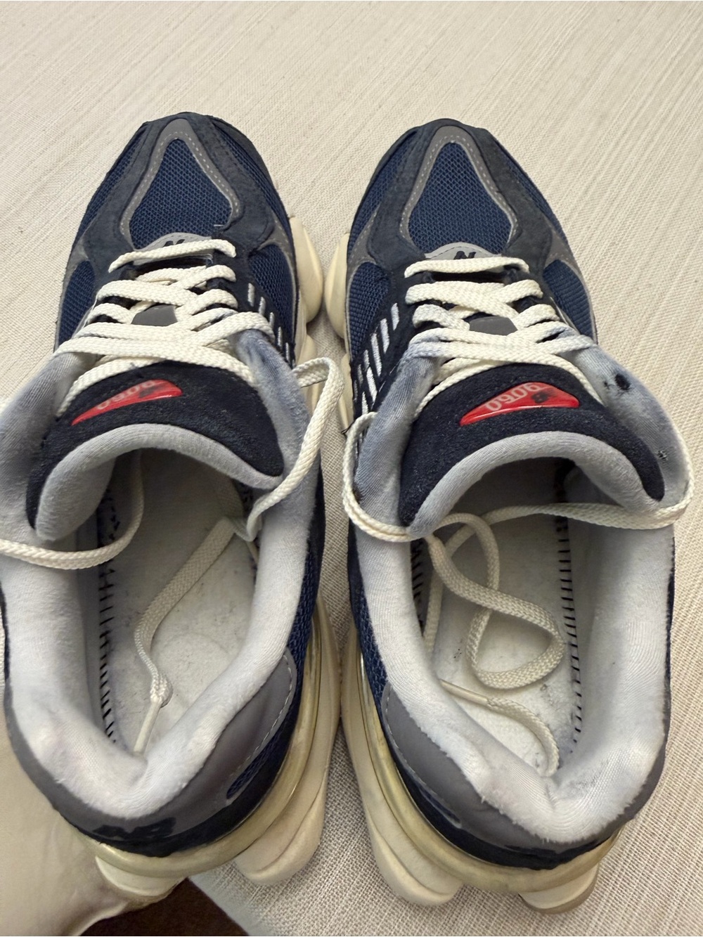 Men's New Balance 9060 Navy & Gray Athletic Sneakers - Classic Comfort, size 9M